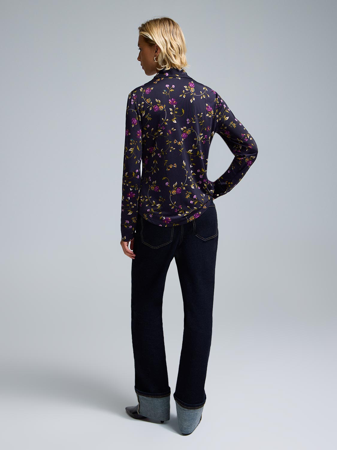 Floral Print Utility Blouse