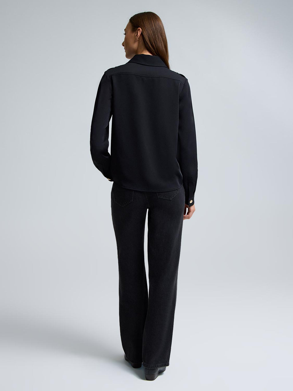 Twill Popover Blouse