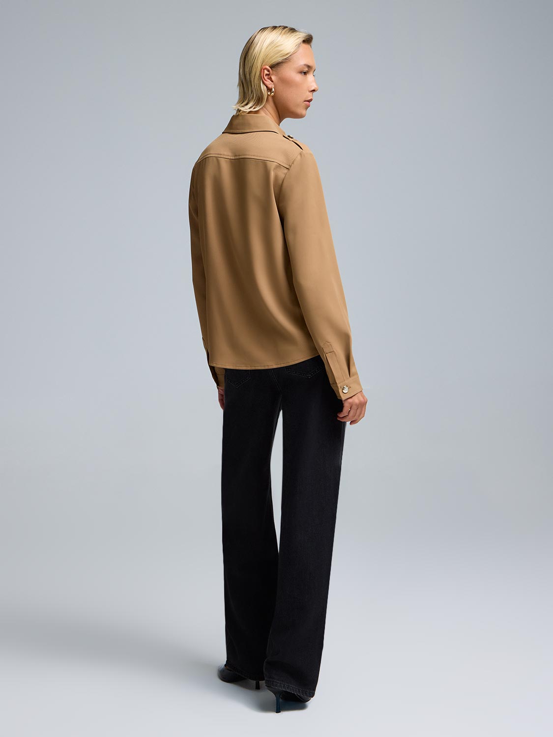 Twill Popover Blouse