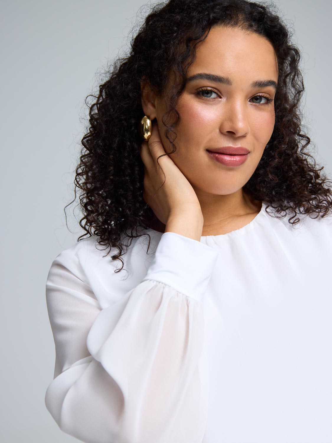 Chiffon Popover Top