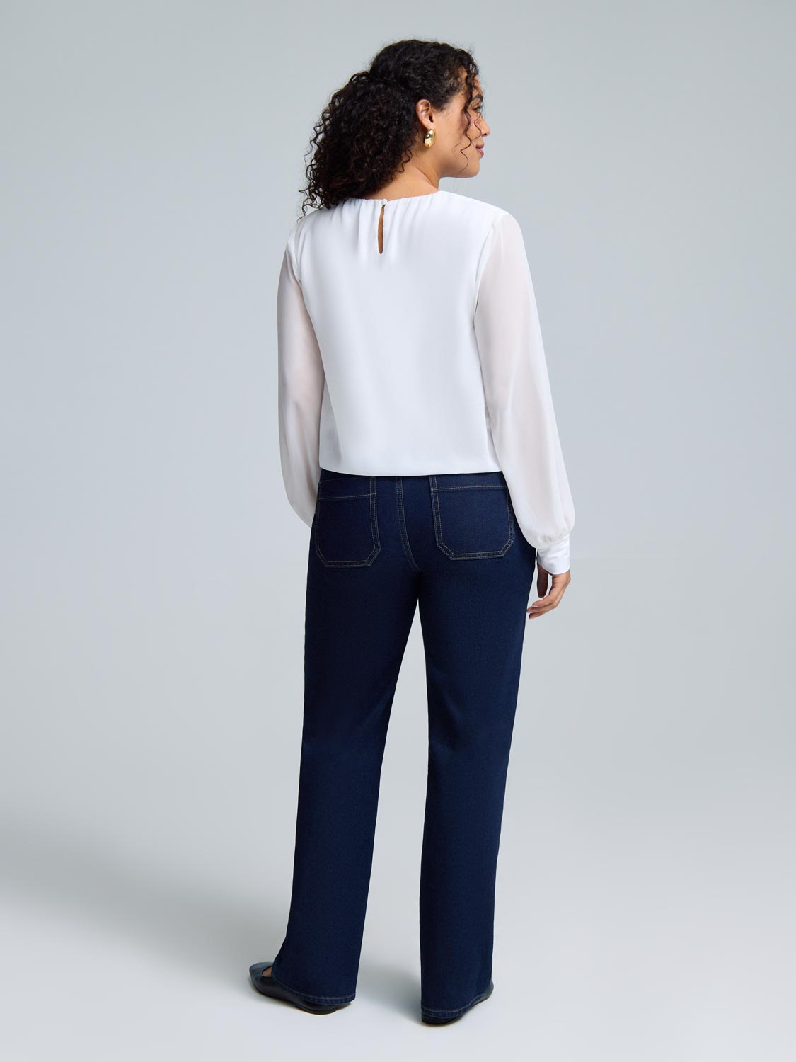 Chiffon Popover Top