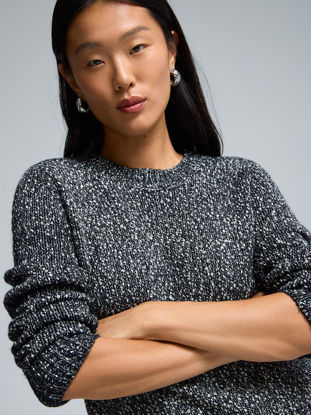 Metallic Melange Sweater