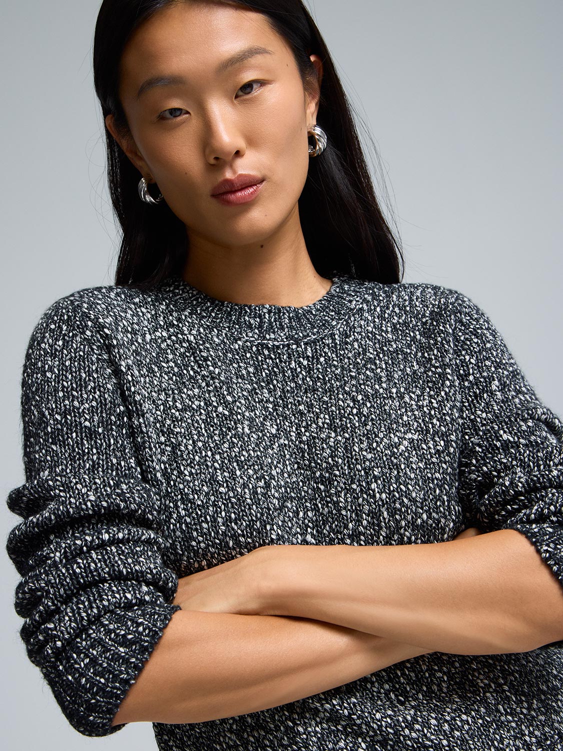 Metallic Melange Sweater