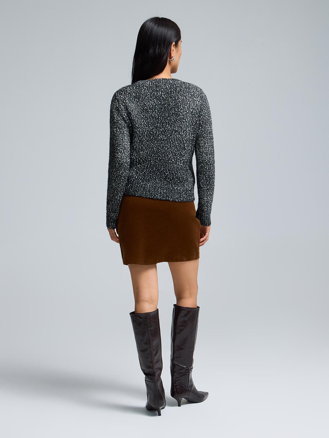 Metallic Melange Sweater