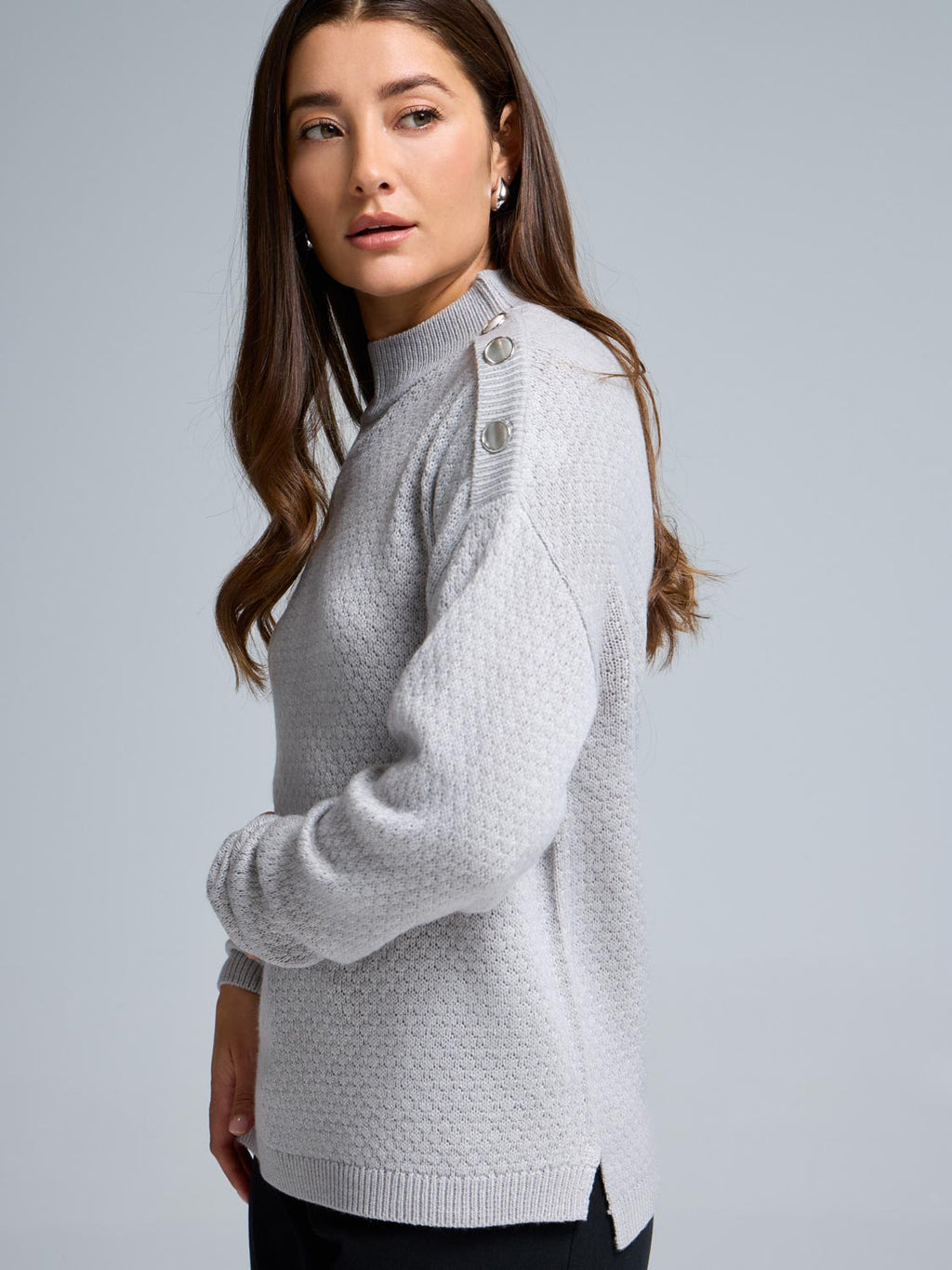 Ribbed Mock Neck Sweater