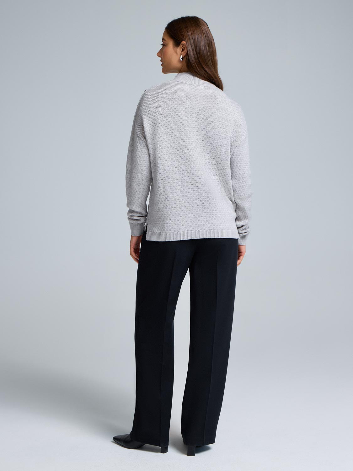 Ribbed Mock Neck Sweater