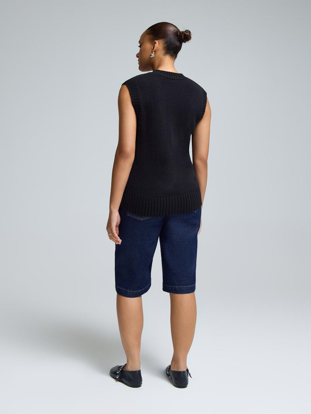 Wool Button-Front Sweater Vest