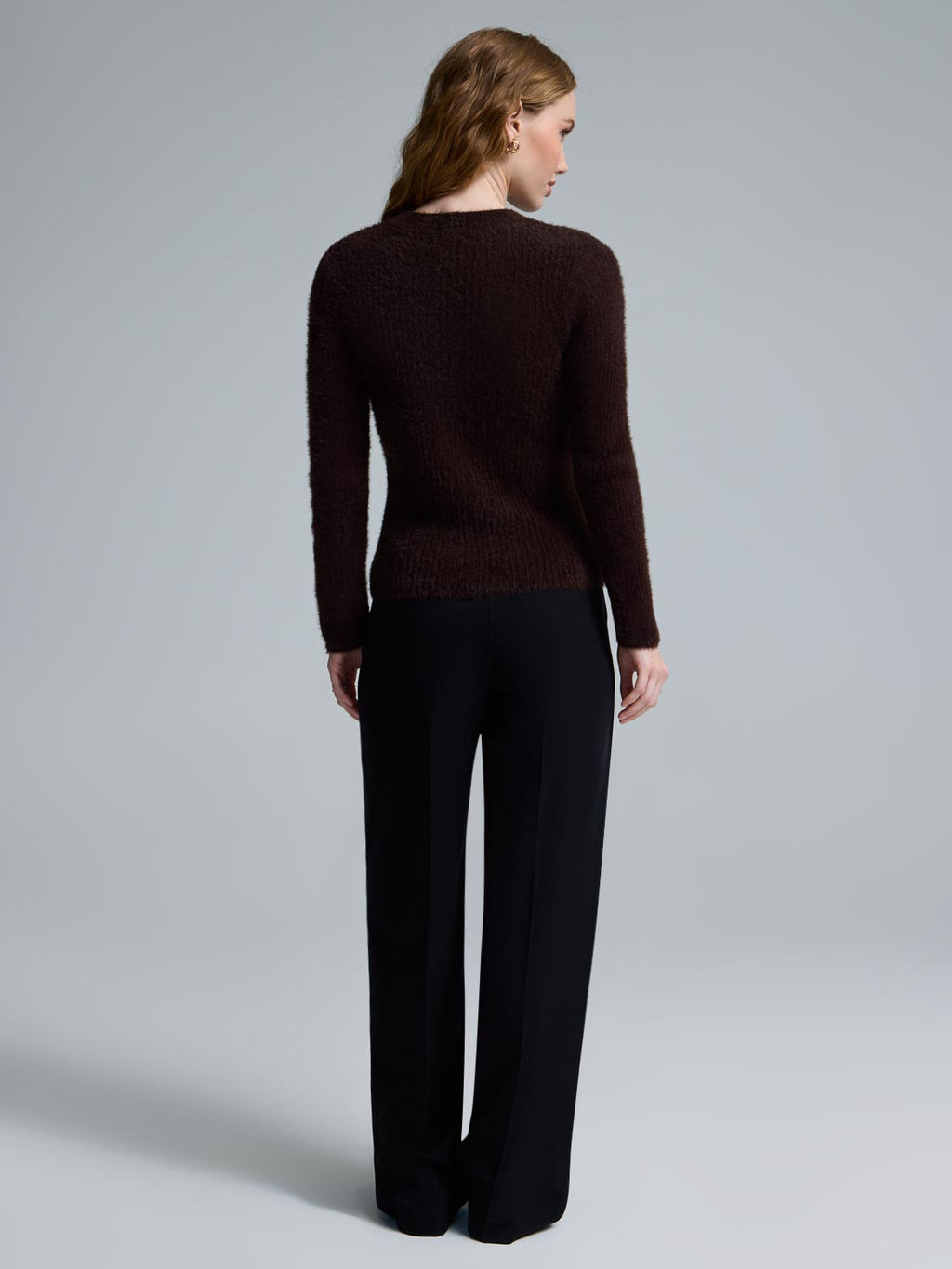 Fuzzy Crew Neck Sweater