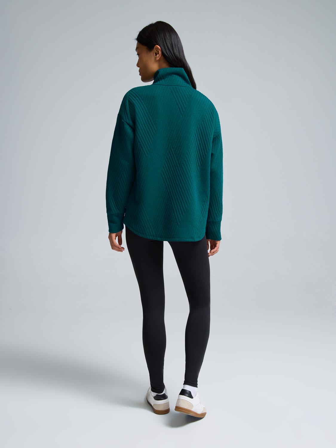 Half-Zip Quilted Sweatshirt
