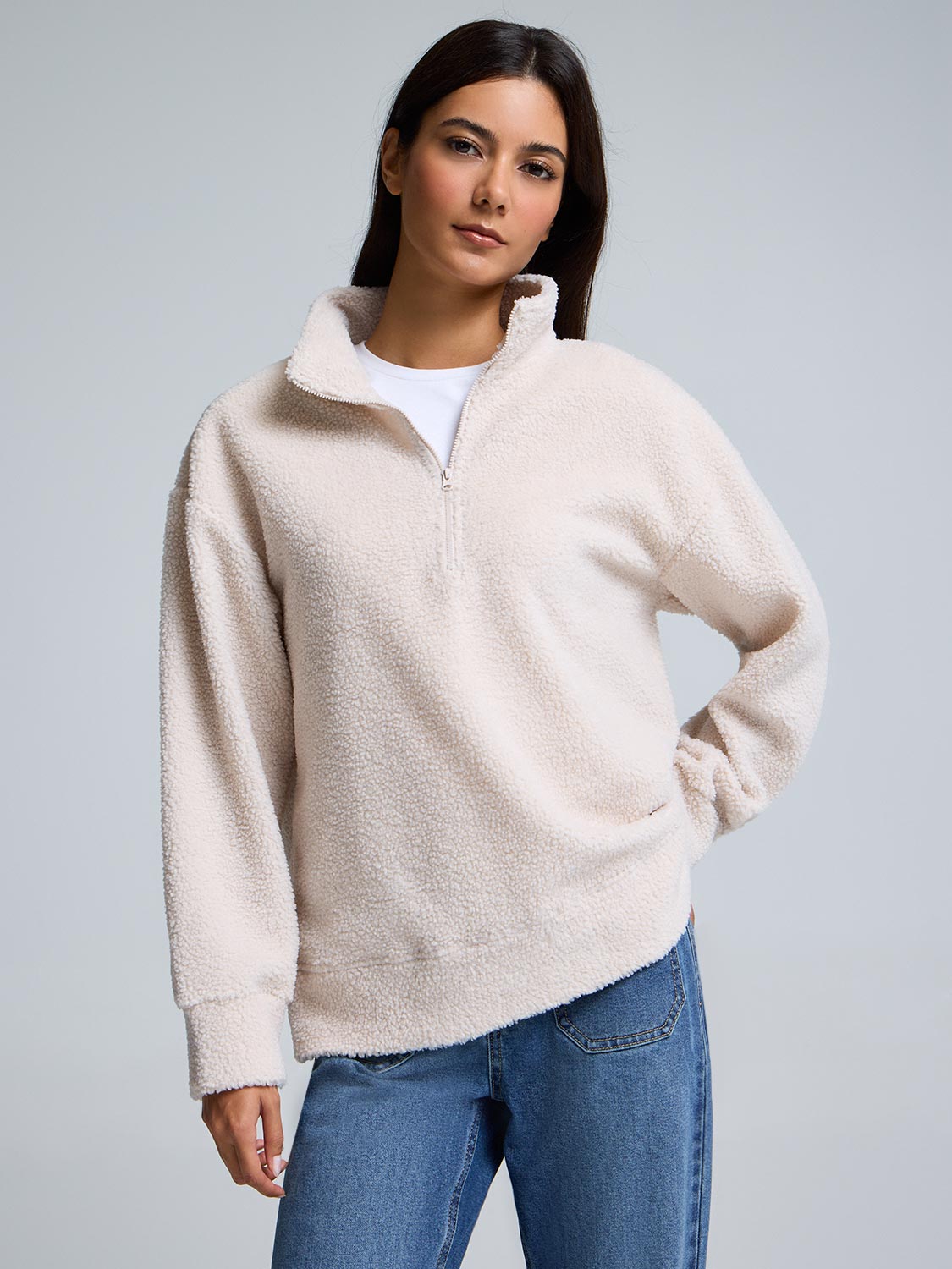 Quarter-Zip Sherpa Top