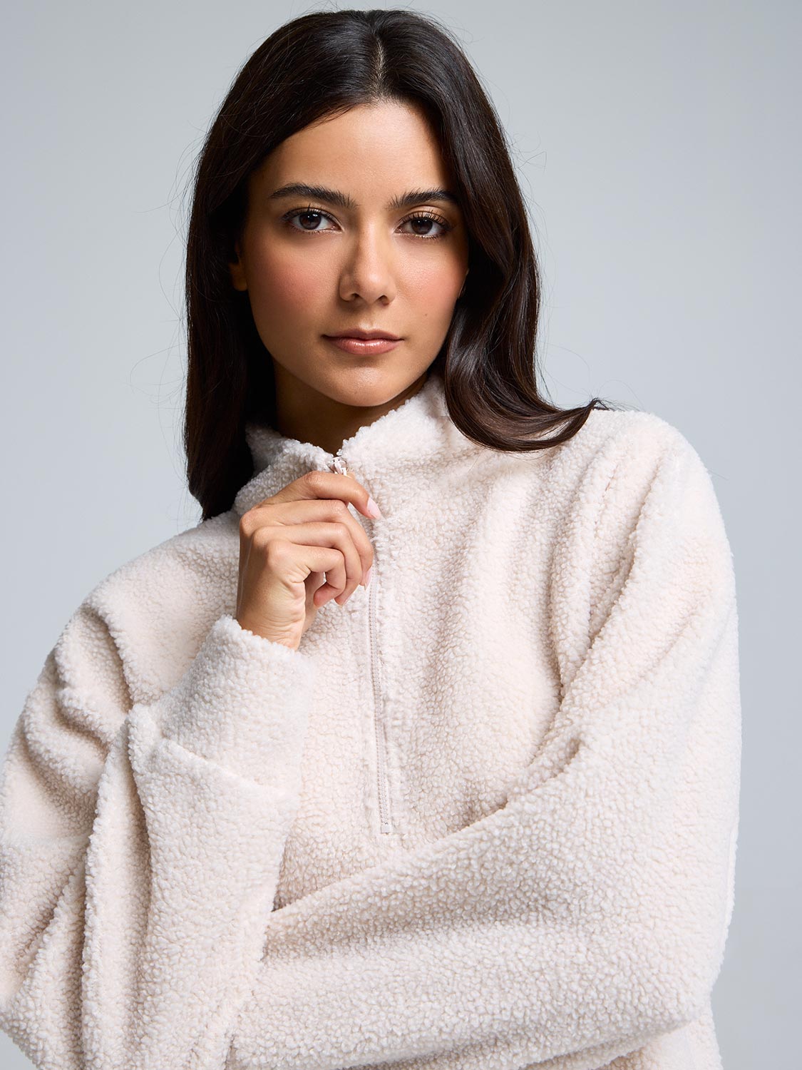 Quarter-Zip Sherpa Top
