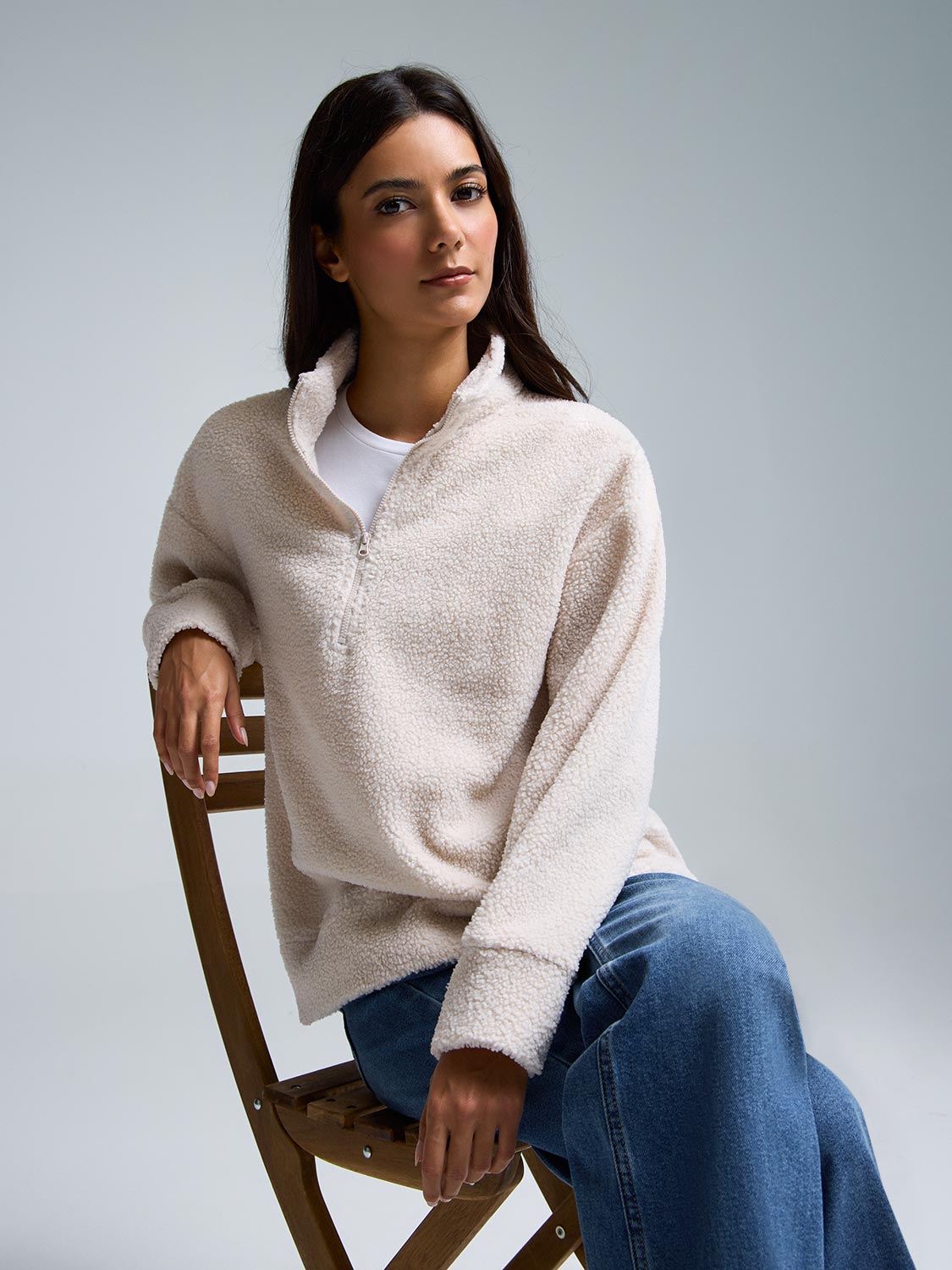 Quarter-Zip Sherpa Top