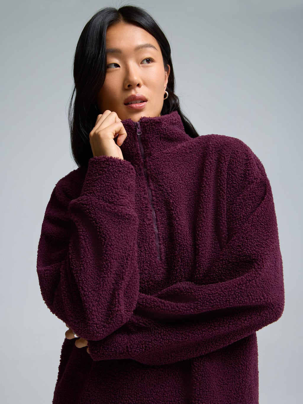Quarter-Zip Sherpa Top