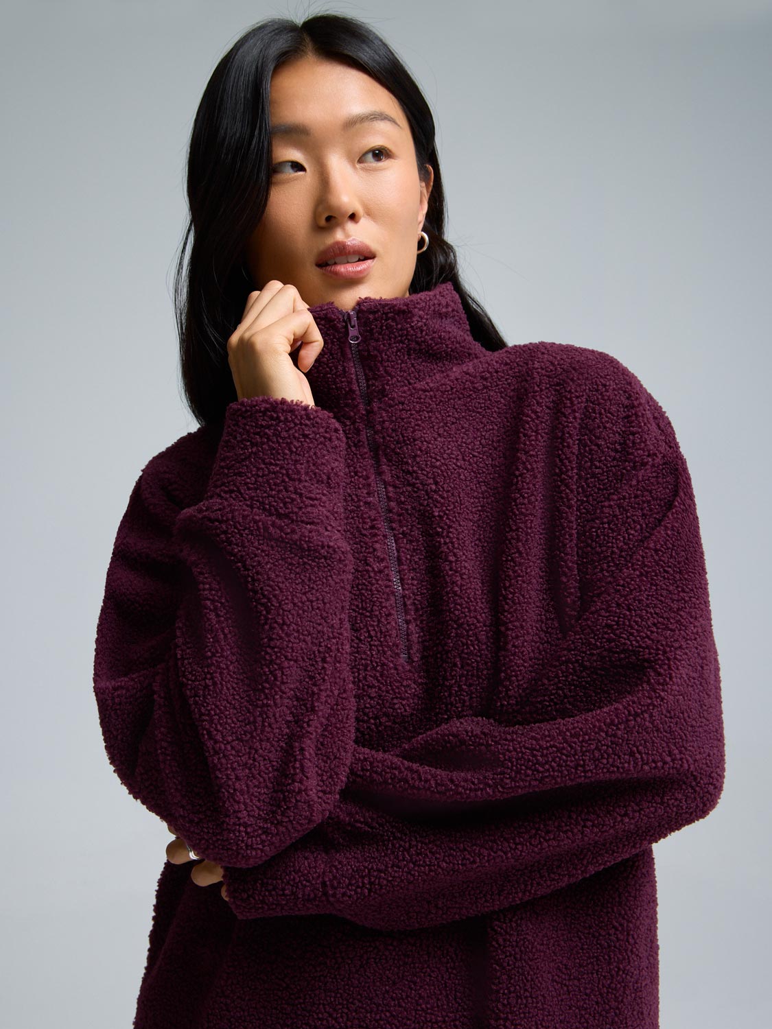 Quarter-Zip Sherpa Top
