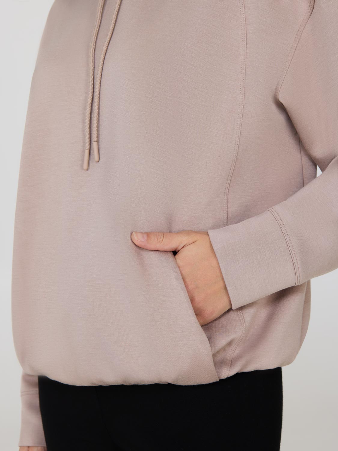 Bubble Hem Cloud Fleece Hoodie