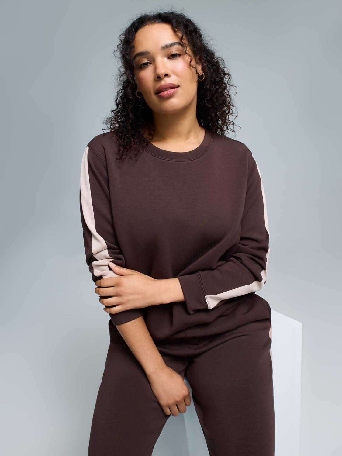 Cloud Fleece Contrast Stripe Sweatshirt