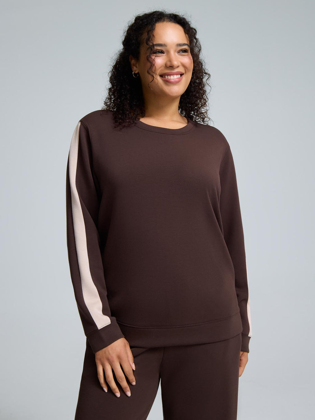 Cloud Fleece Contrast Stripe Sweatshirt