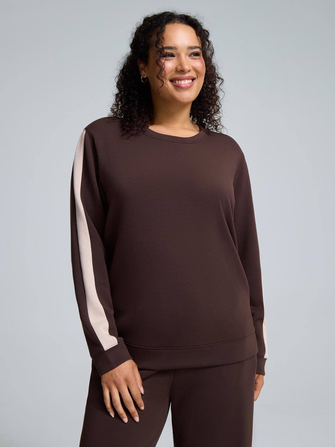 Cloud Fleece Contrast Stripe Sweatshirt
