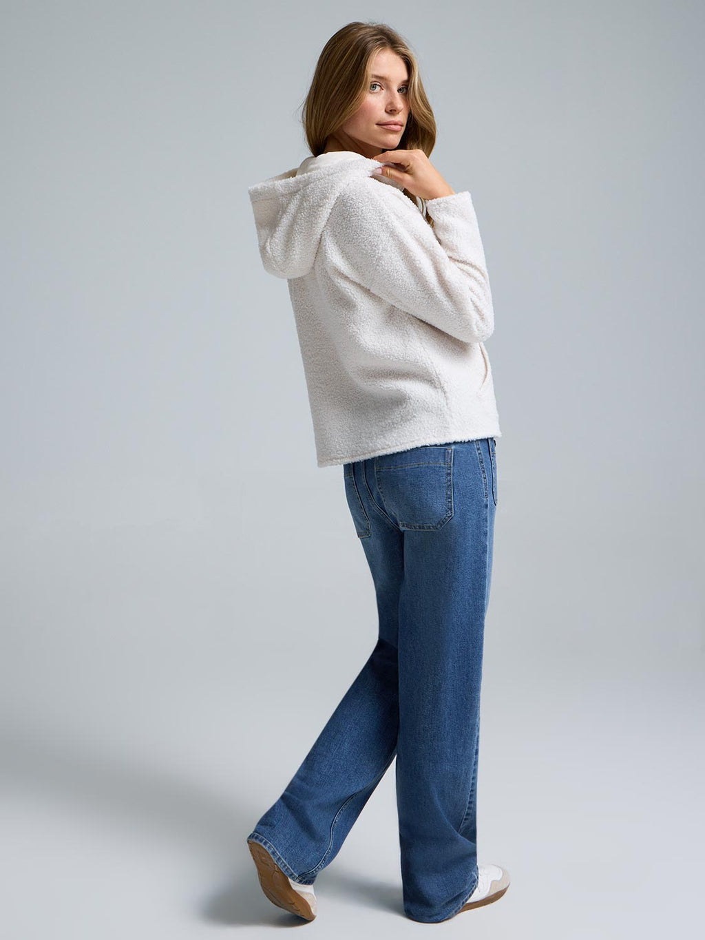 Quarter-Zip Sherpa Hoodie