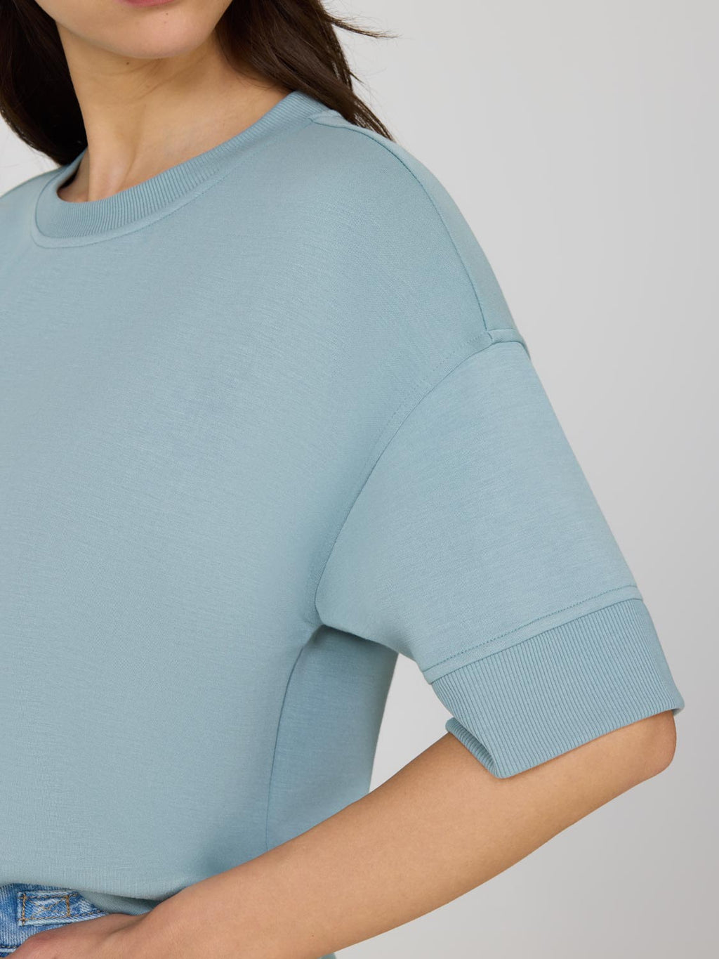 Cloud Fleece Short Drop Shoulder Sweatshirt