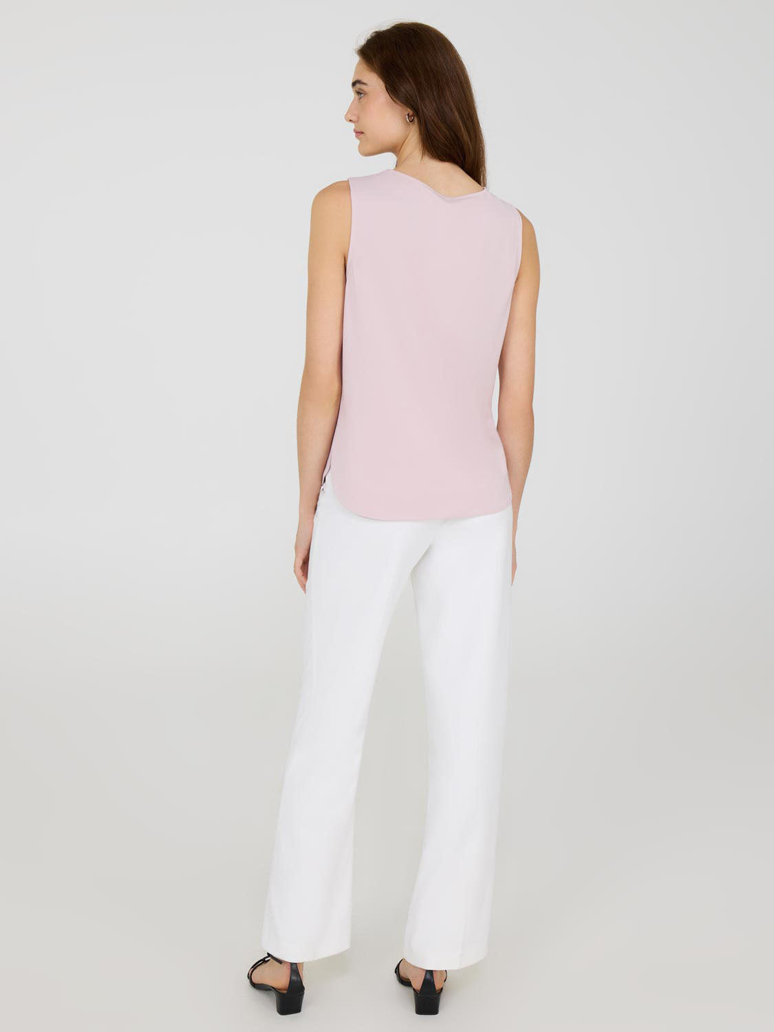 Sleeveless Crepe Shell Top