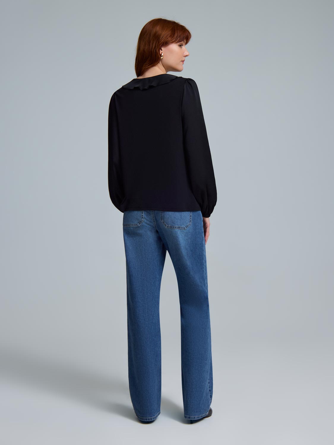 Ruffle V-Neck Top