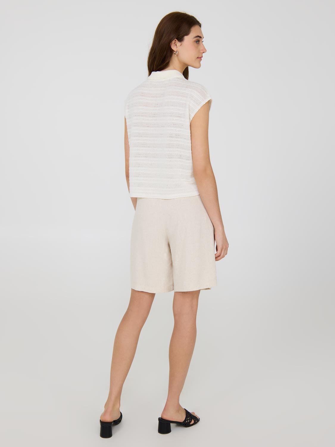 Pointelle Sleeveless Blouse