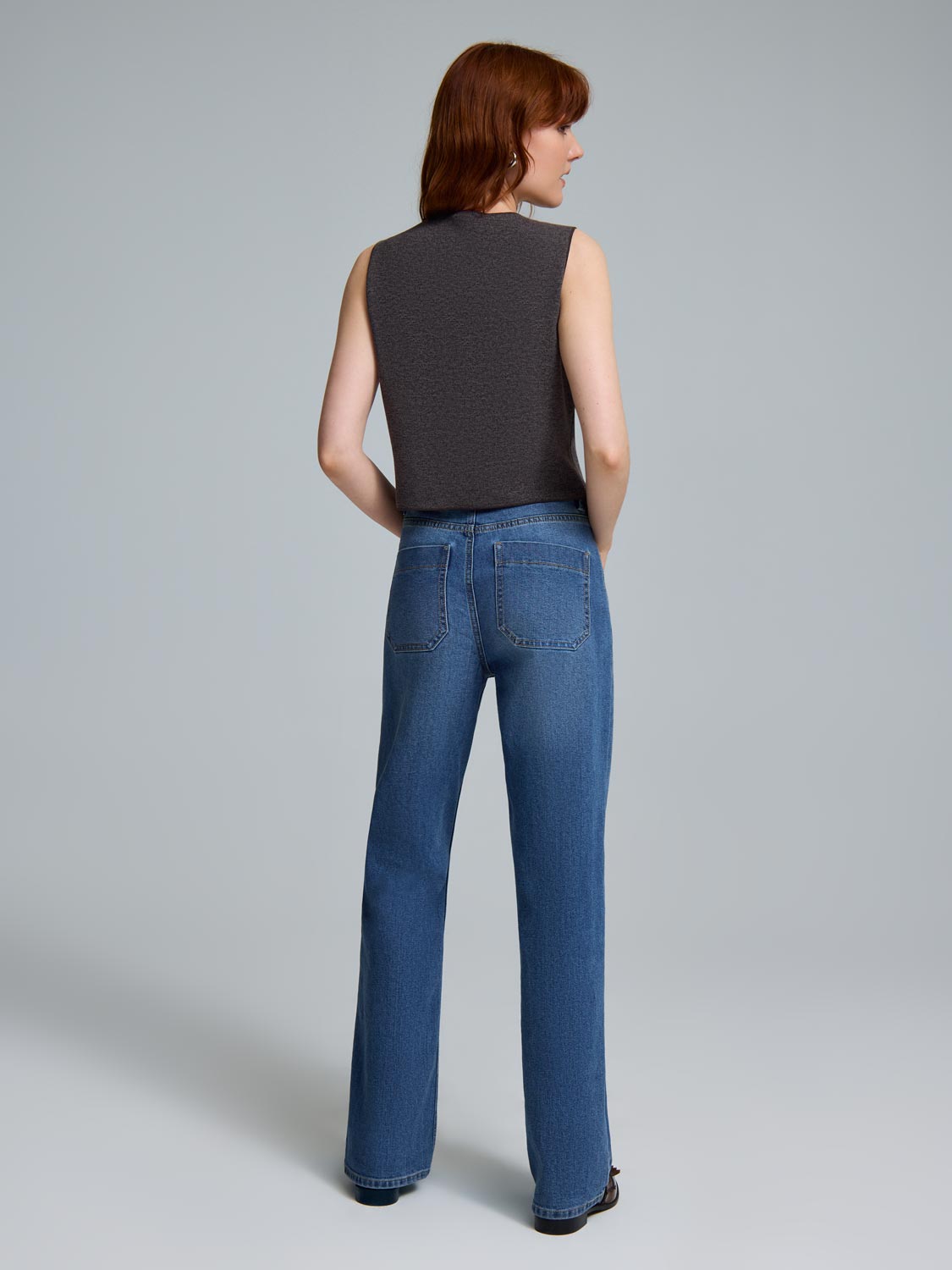 Button-Up Cropped Top