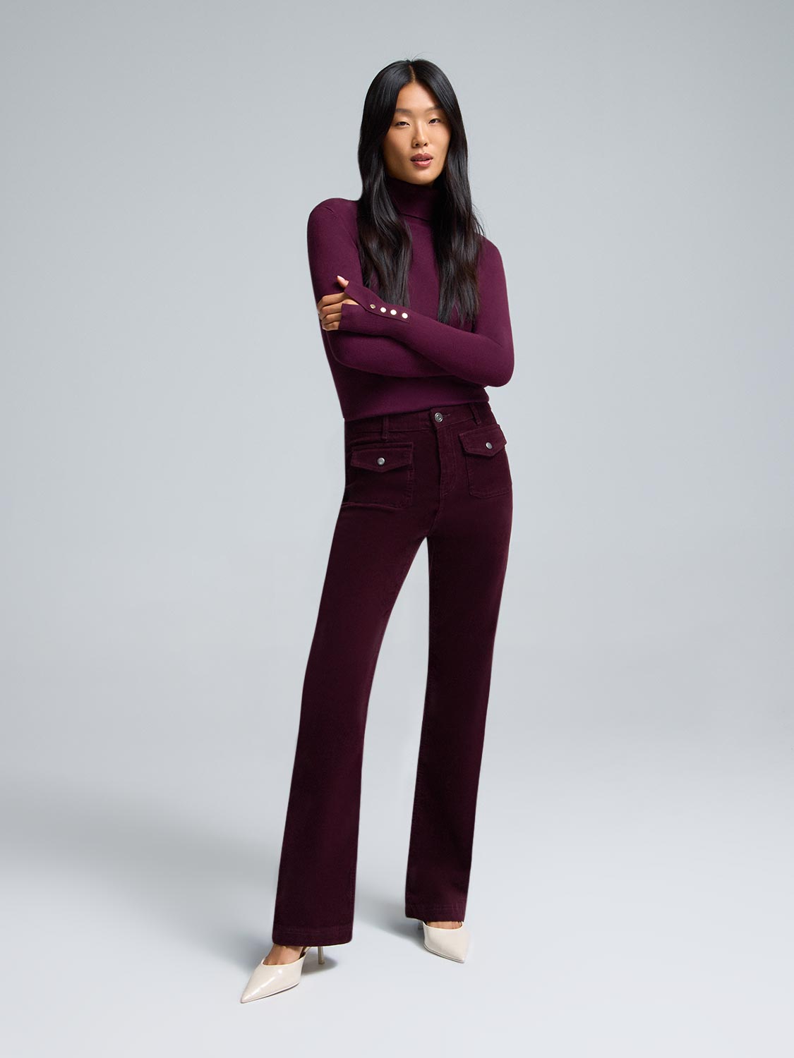 Flare Leg Corduroy Pants