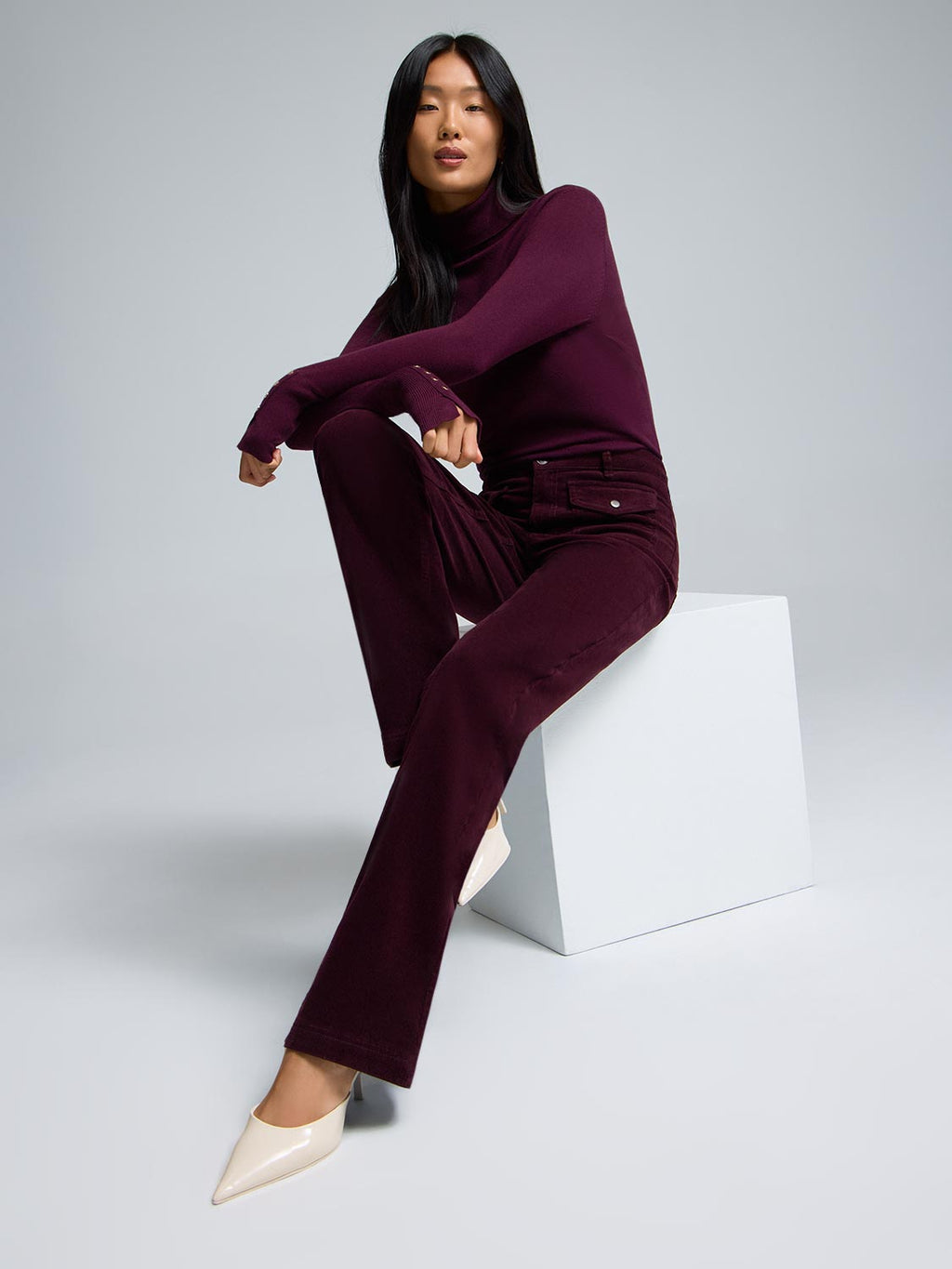 Flare Leg Corduroy Pants