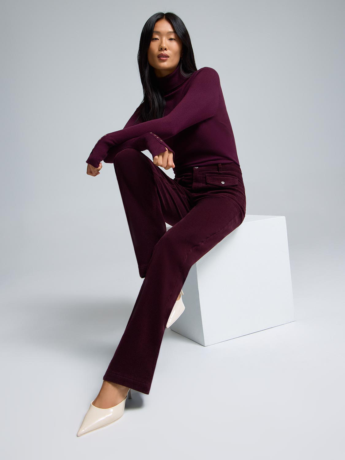 Flare Leg Corduroy Pants