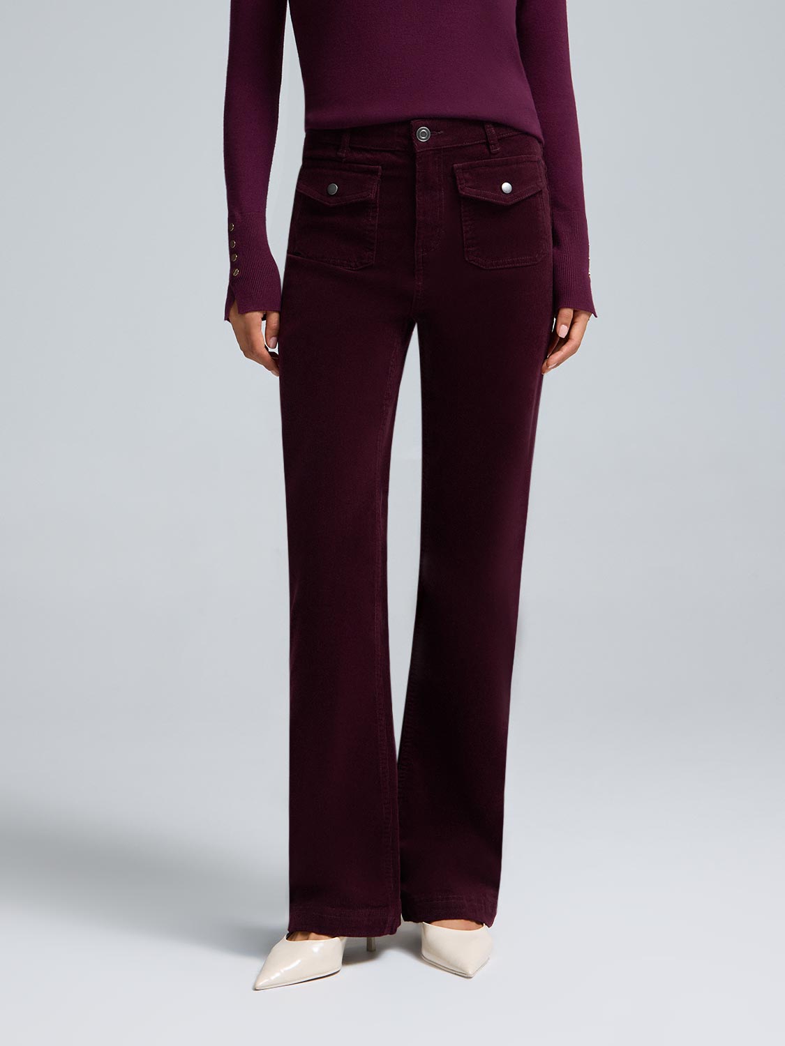 Flare Leg Corduroy Pants