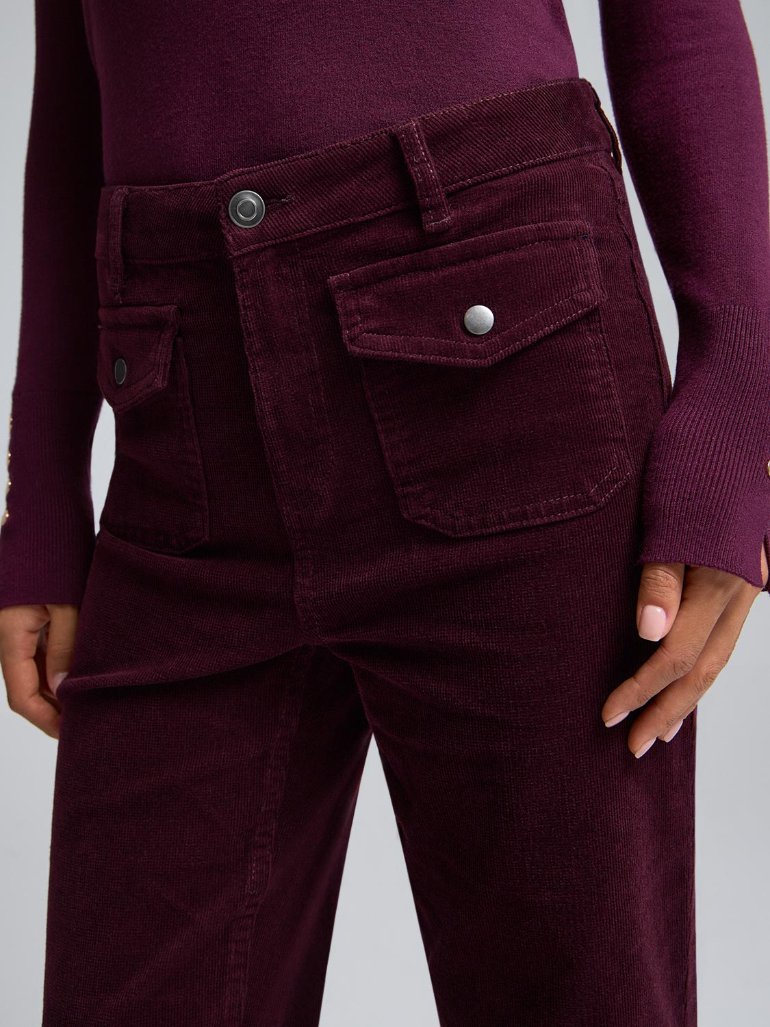 Flare Leg Corduroy Pants