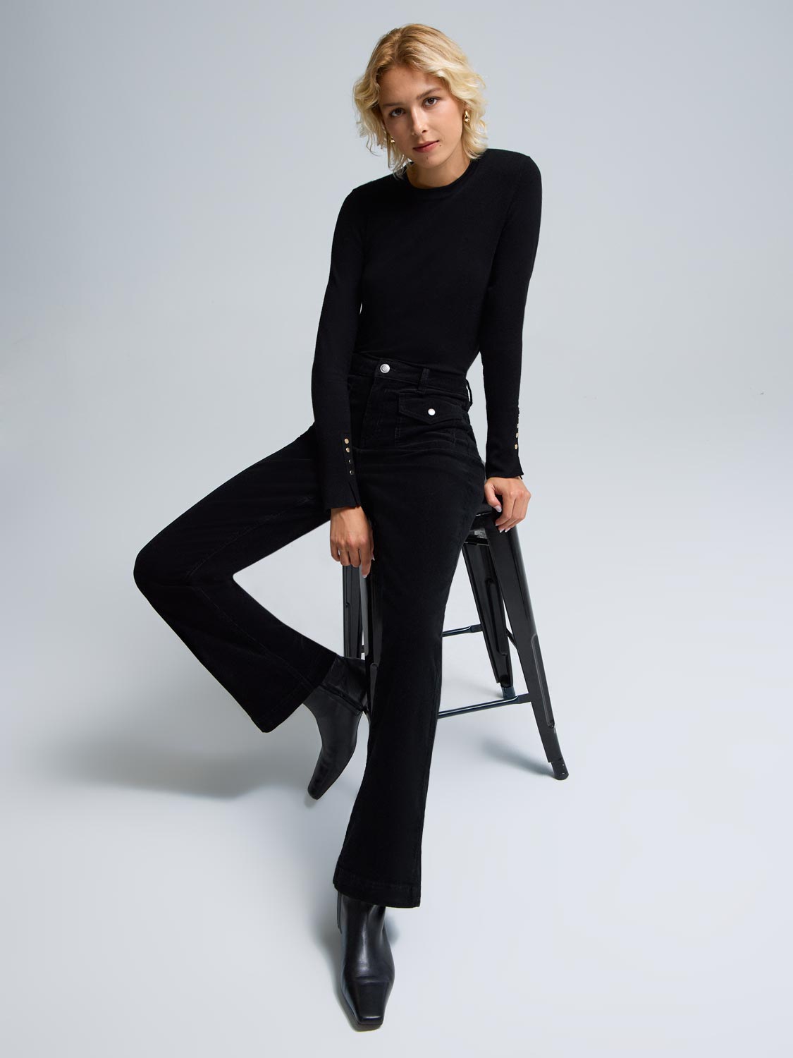 Flare Leg Corduroy Pants