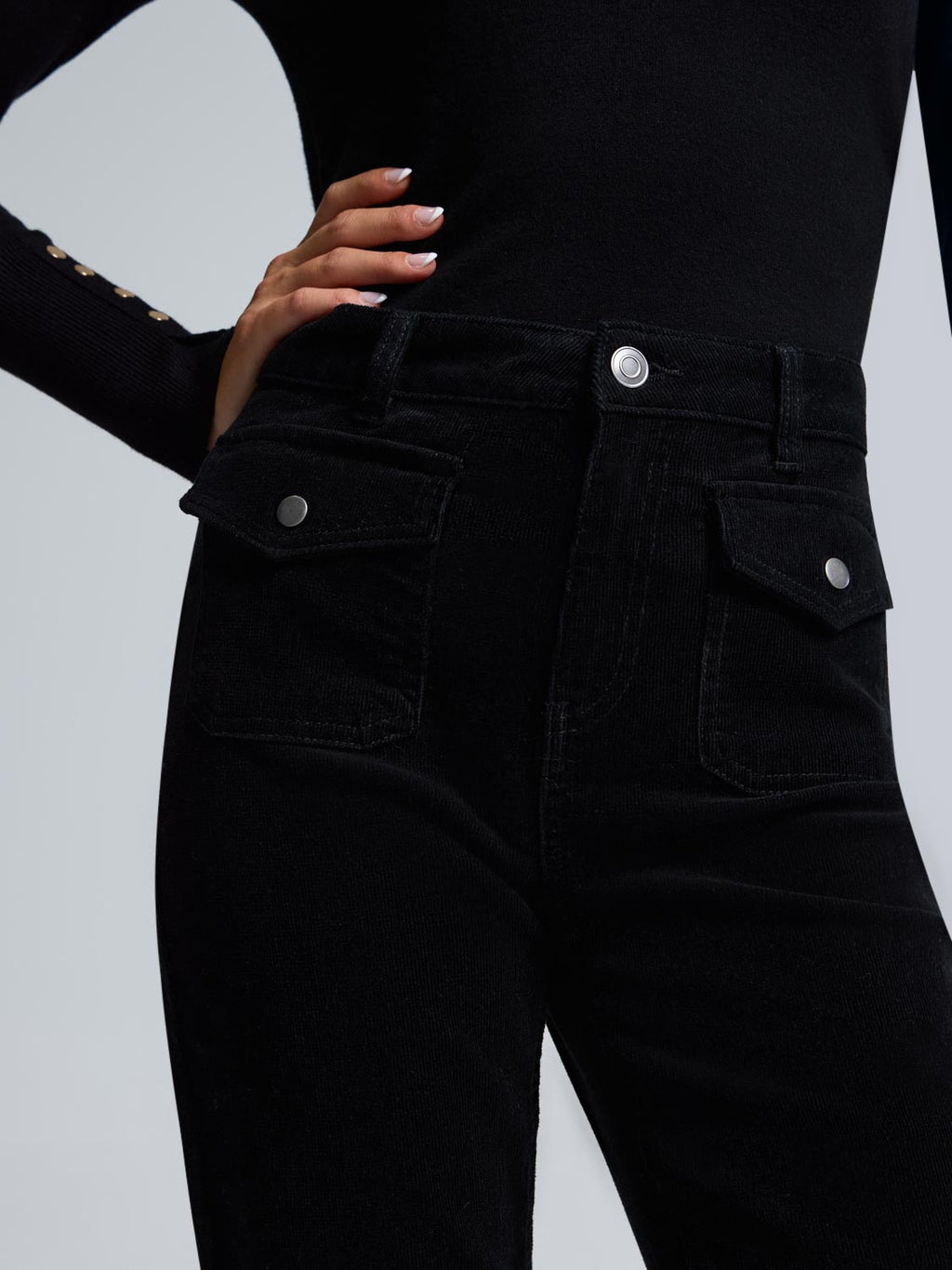 Flare Leg Corduroy Pants