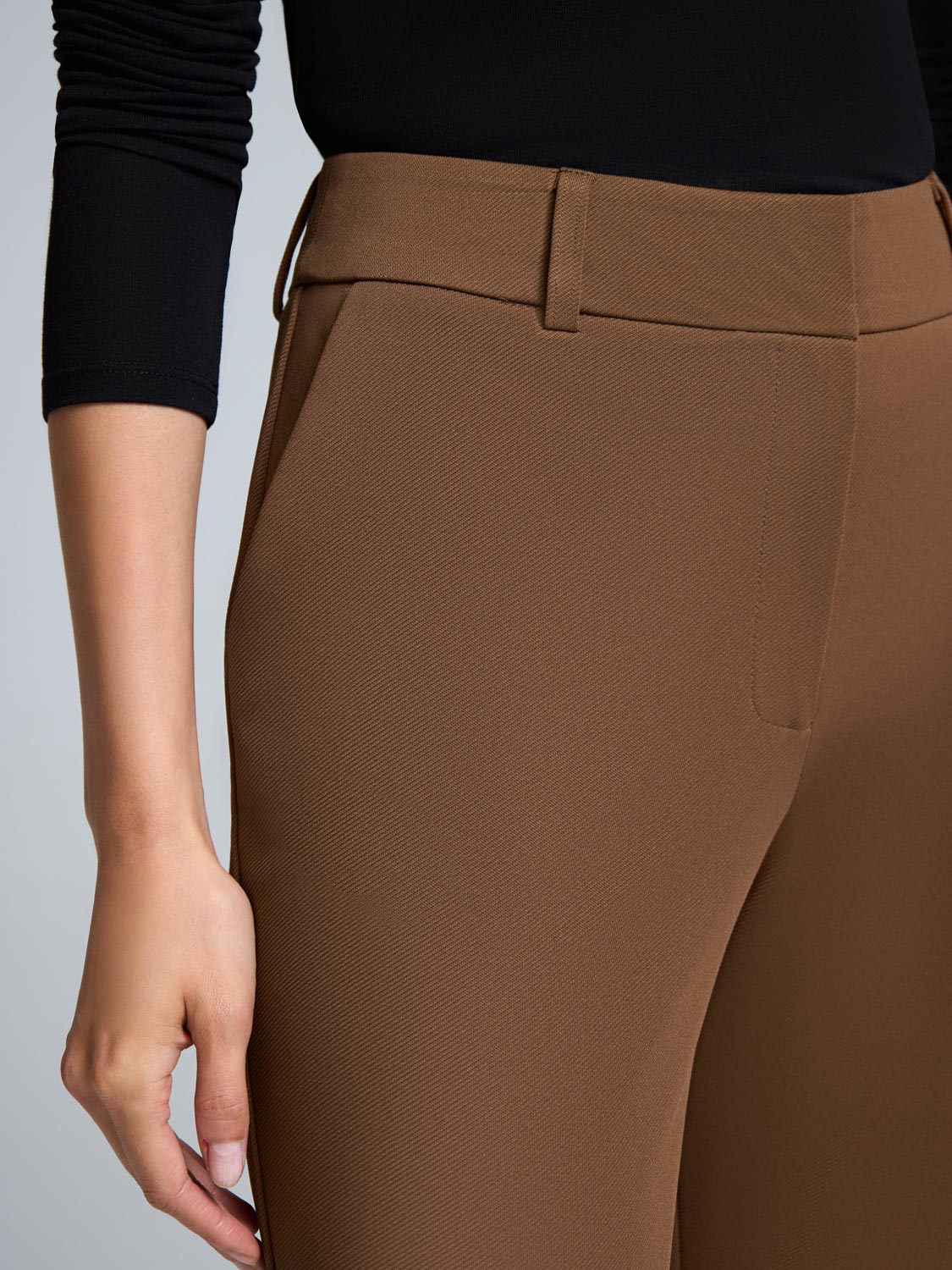 Mid-Rise Straight Leg Pants