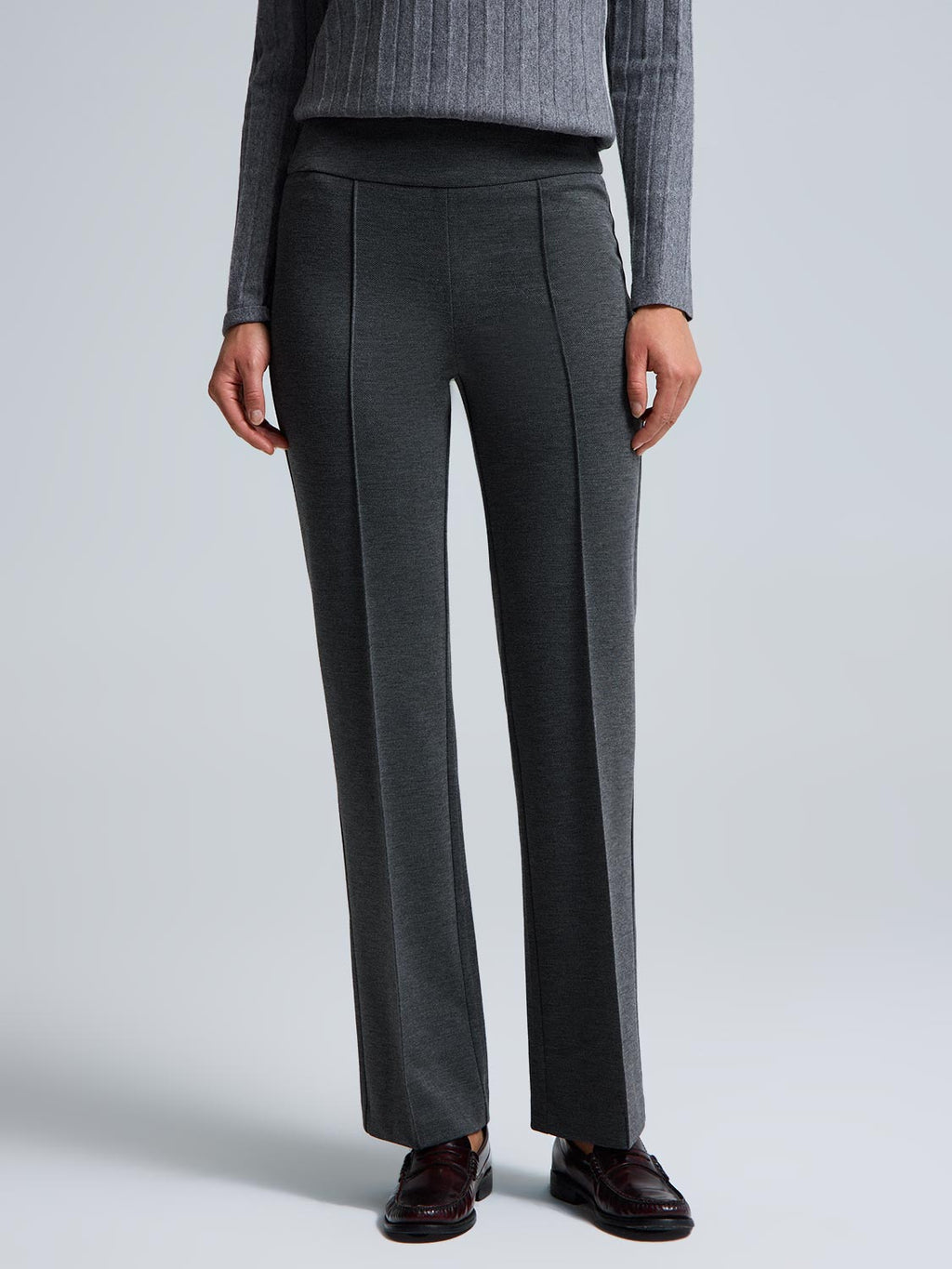 Front Pintuck Straight Leg Pants