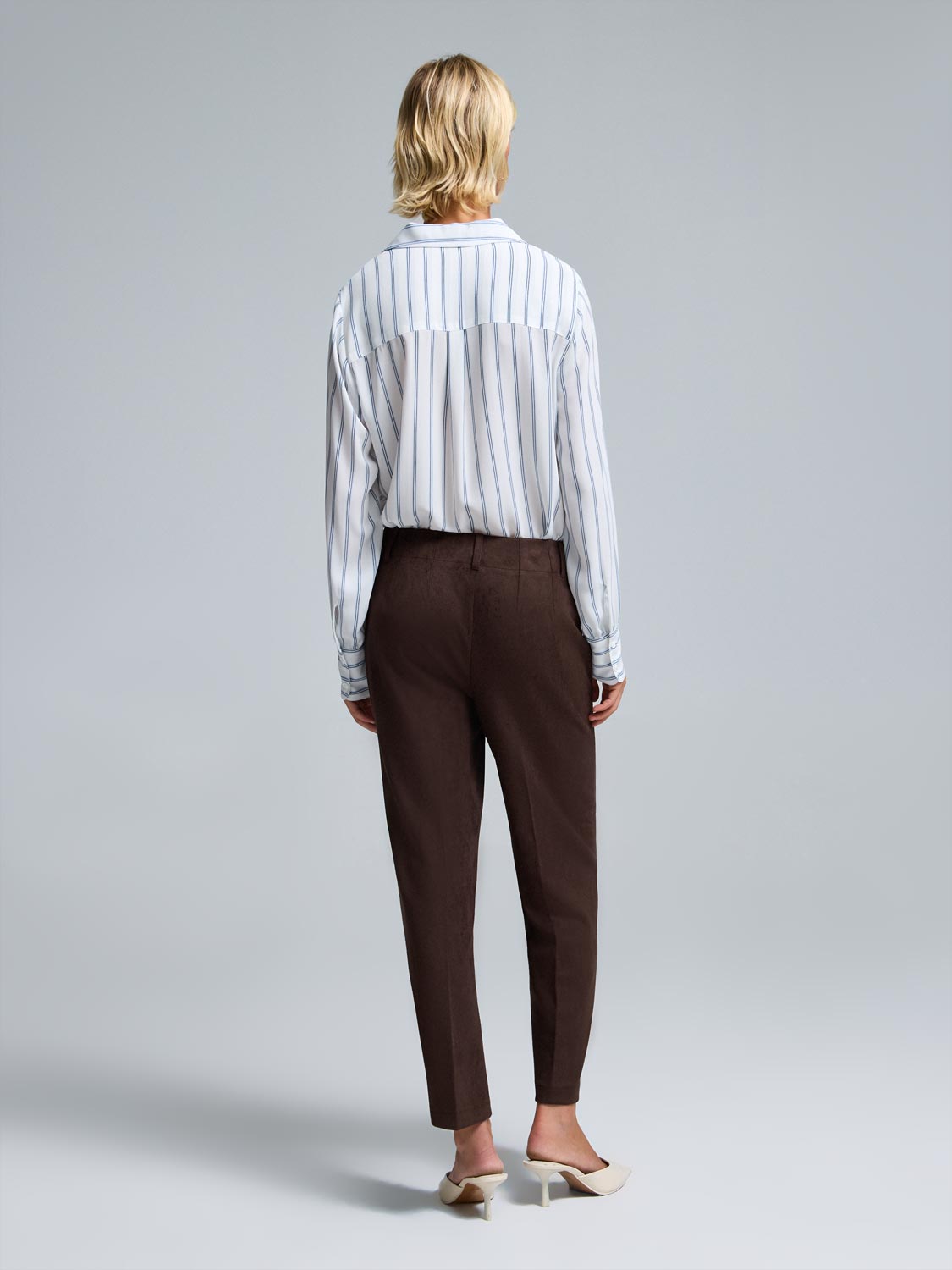 Faux Suede Culotte Pants