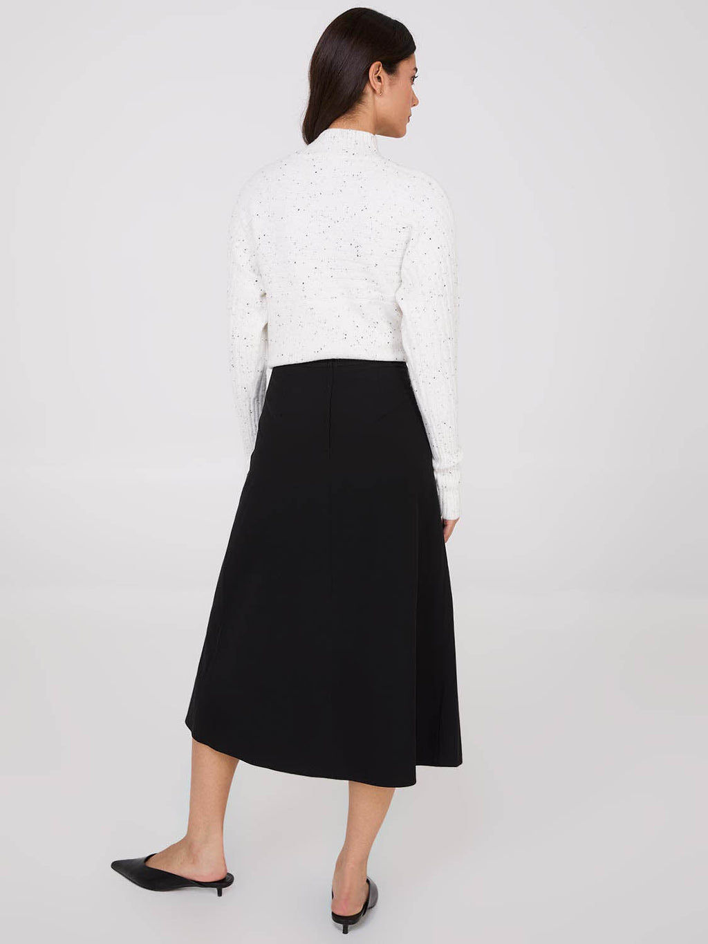 Box Pleat Midi Skirt