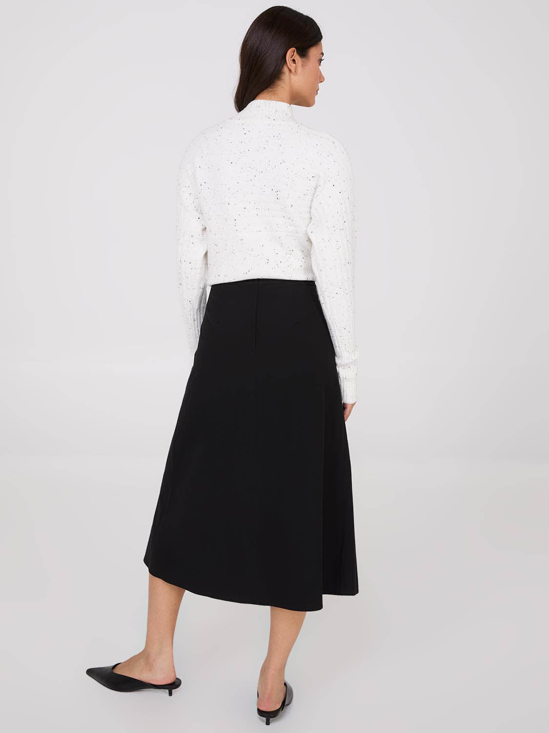 Box Pleat Midi Skirt