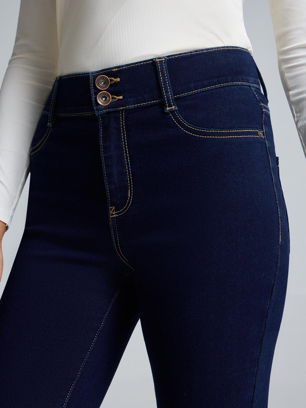 Cotton-Blend Skinny Leg Jeans