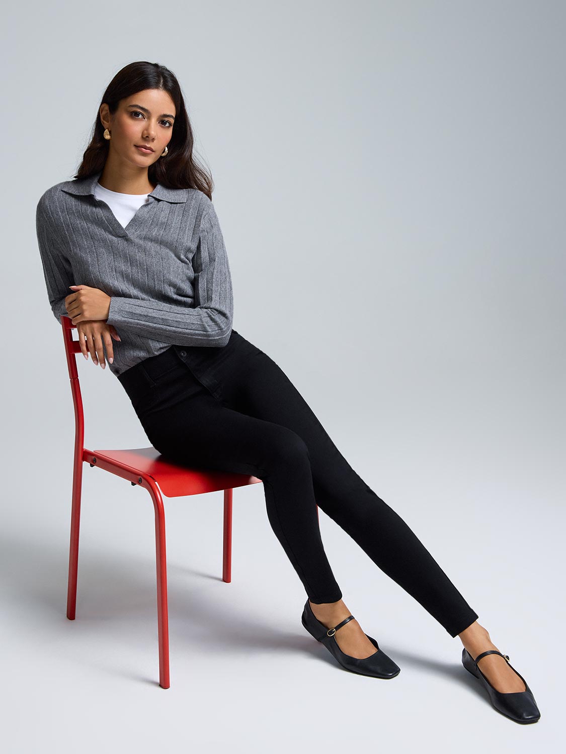 Cotton-Blend Skinny Leg Jeans