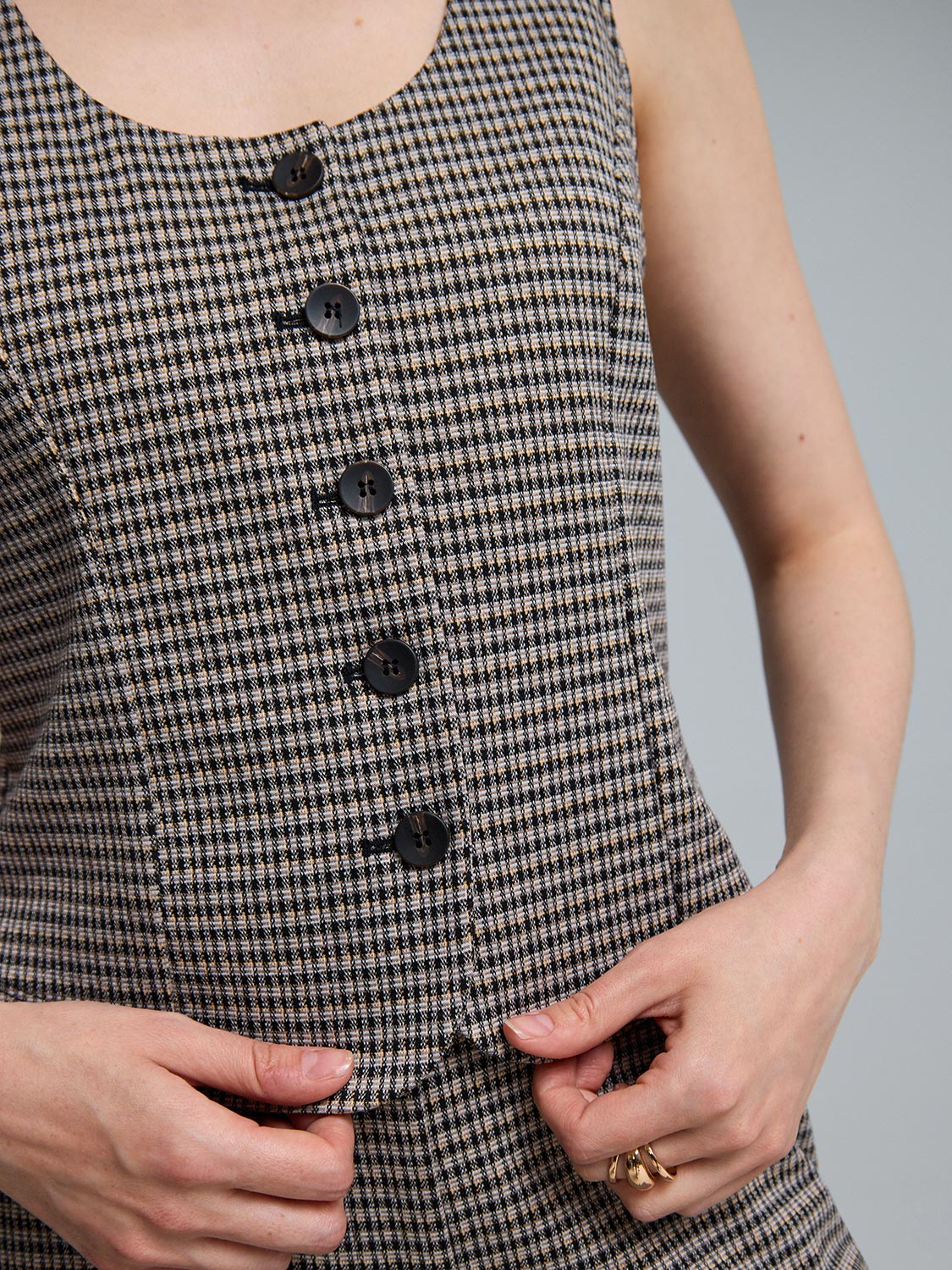 Jacquard Cropped Vest
