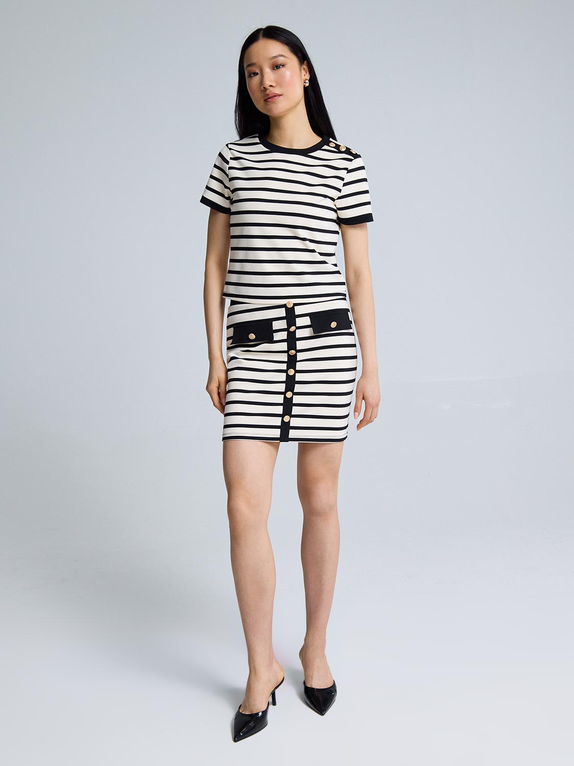 Striped Mini Skirt