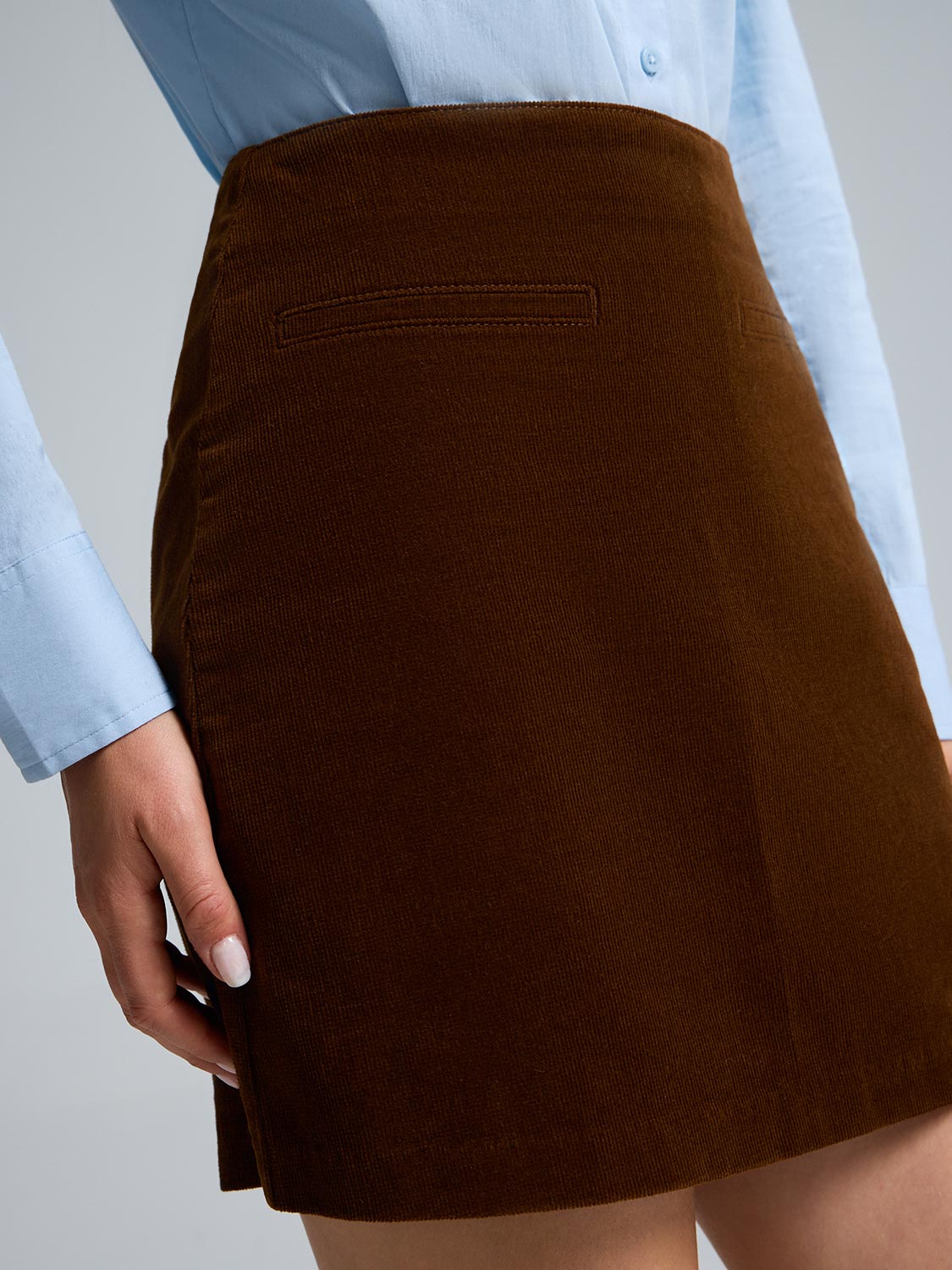 Corduroy A-Line Mini Skirt