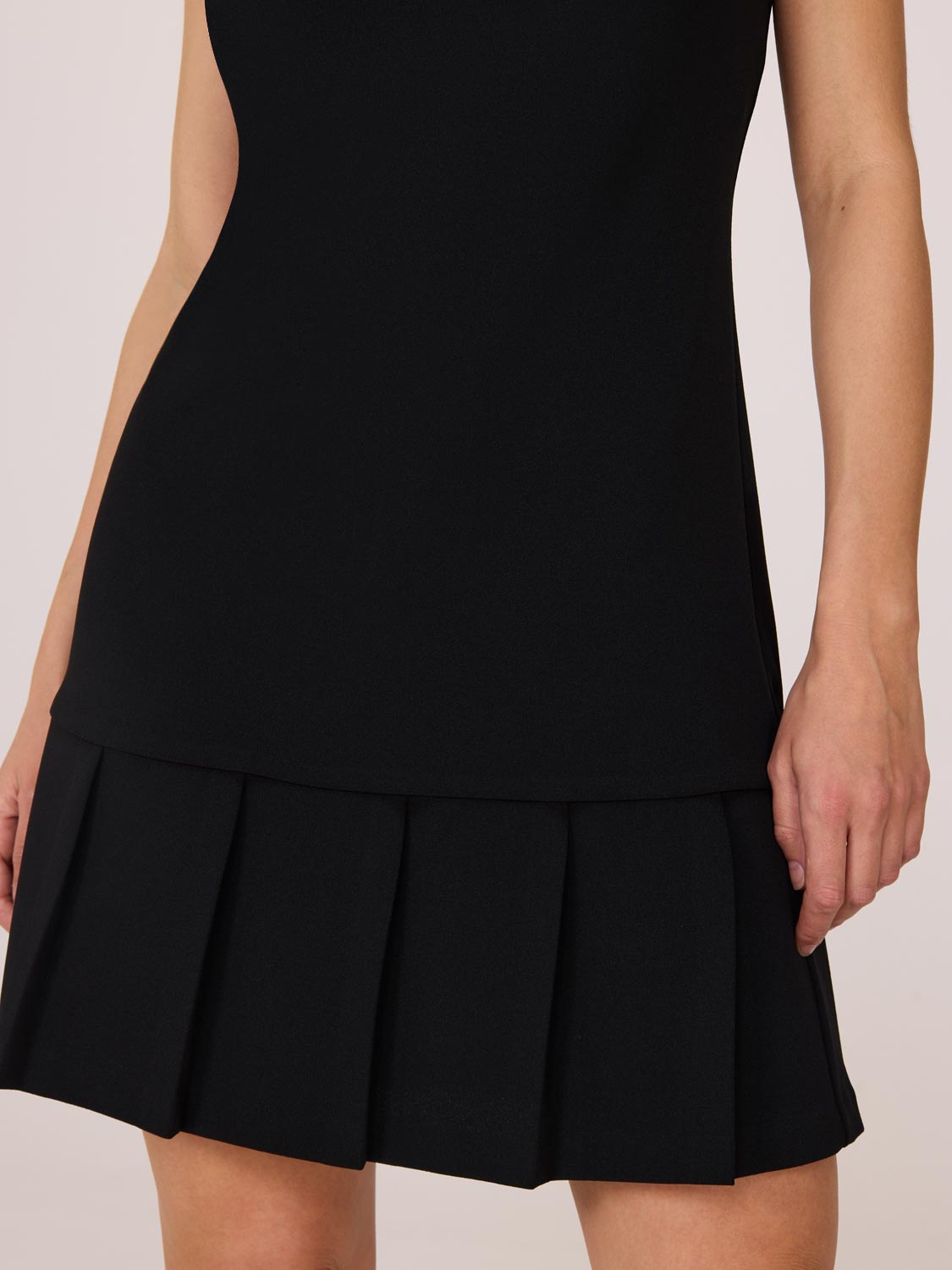 Pleated Hem Mini Dress