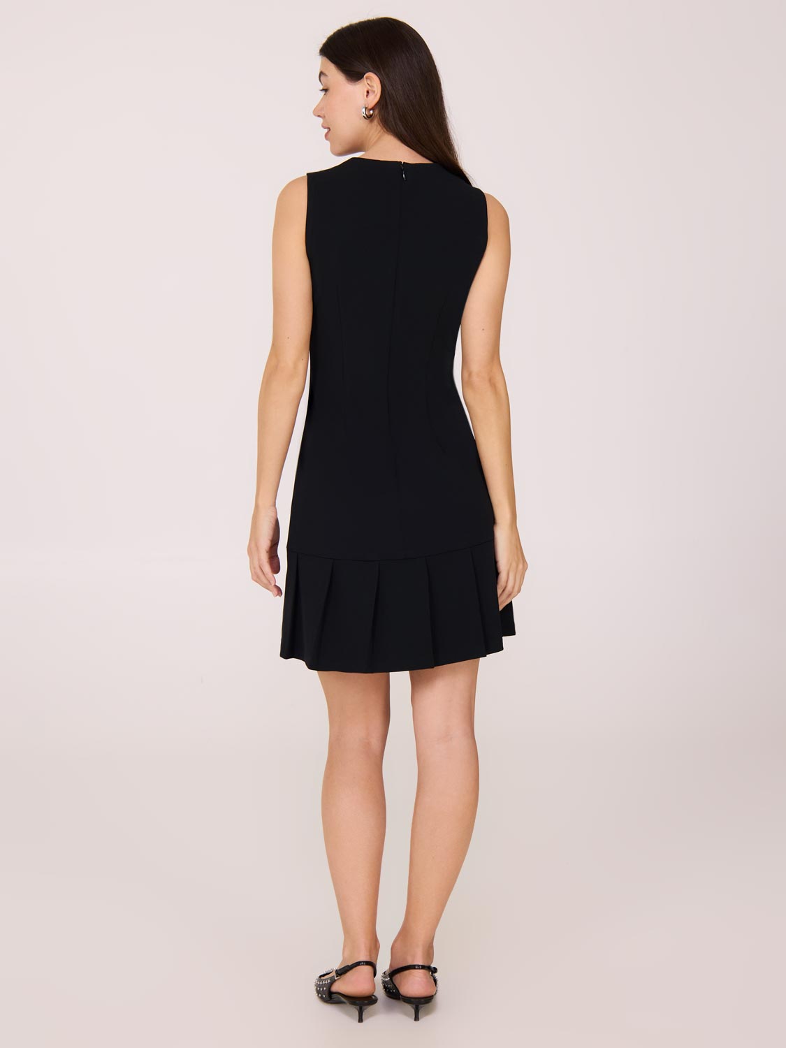 Pleated Hem Mini Dress