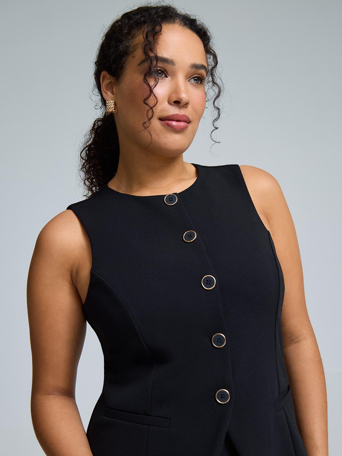 2-Fer Vest Sheath Dress