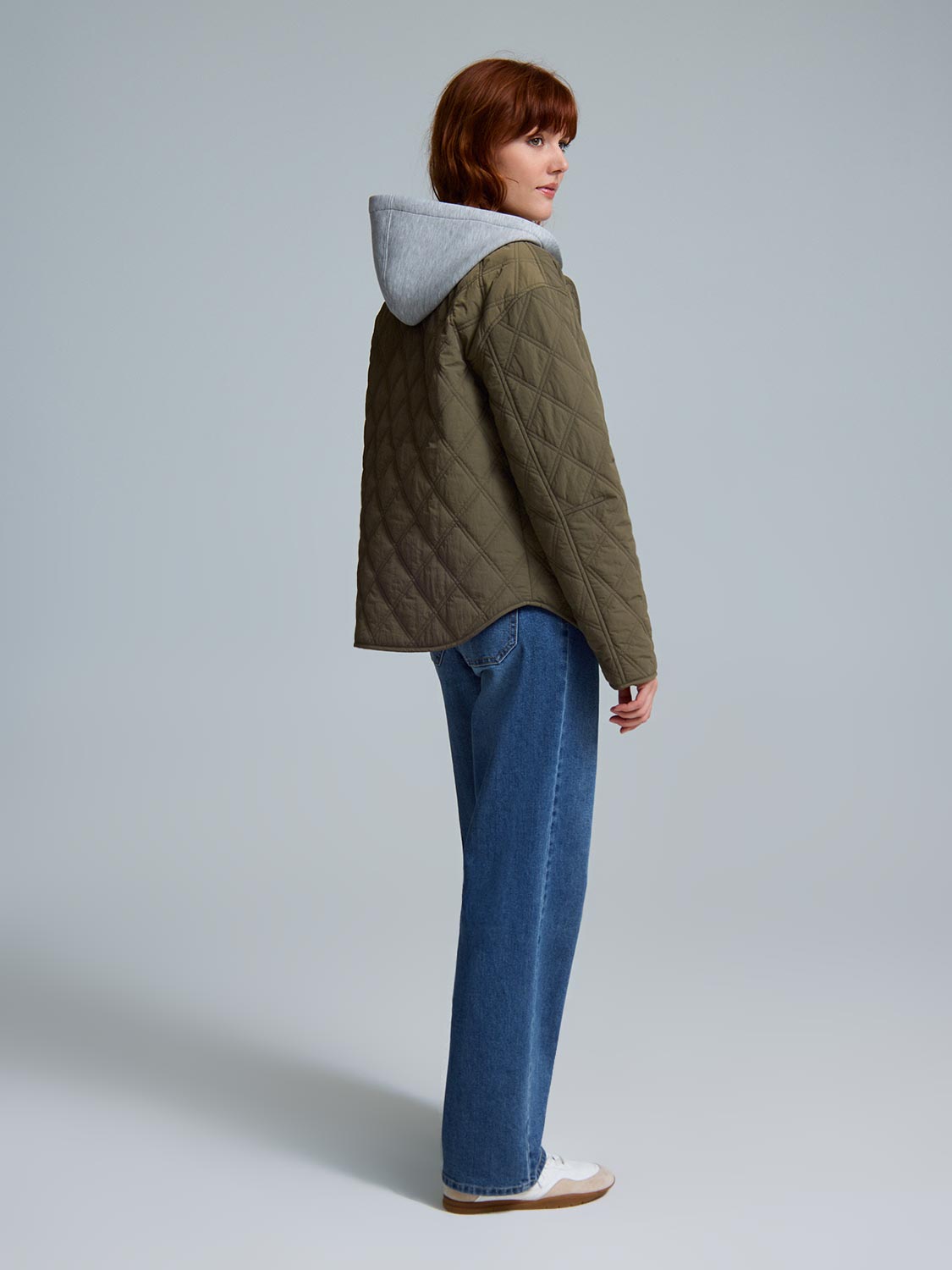 Hooded Quilted Jacket With Removable Hood
