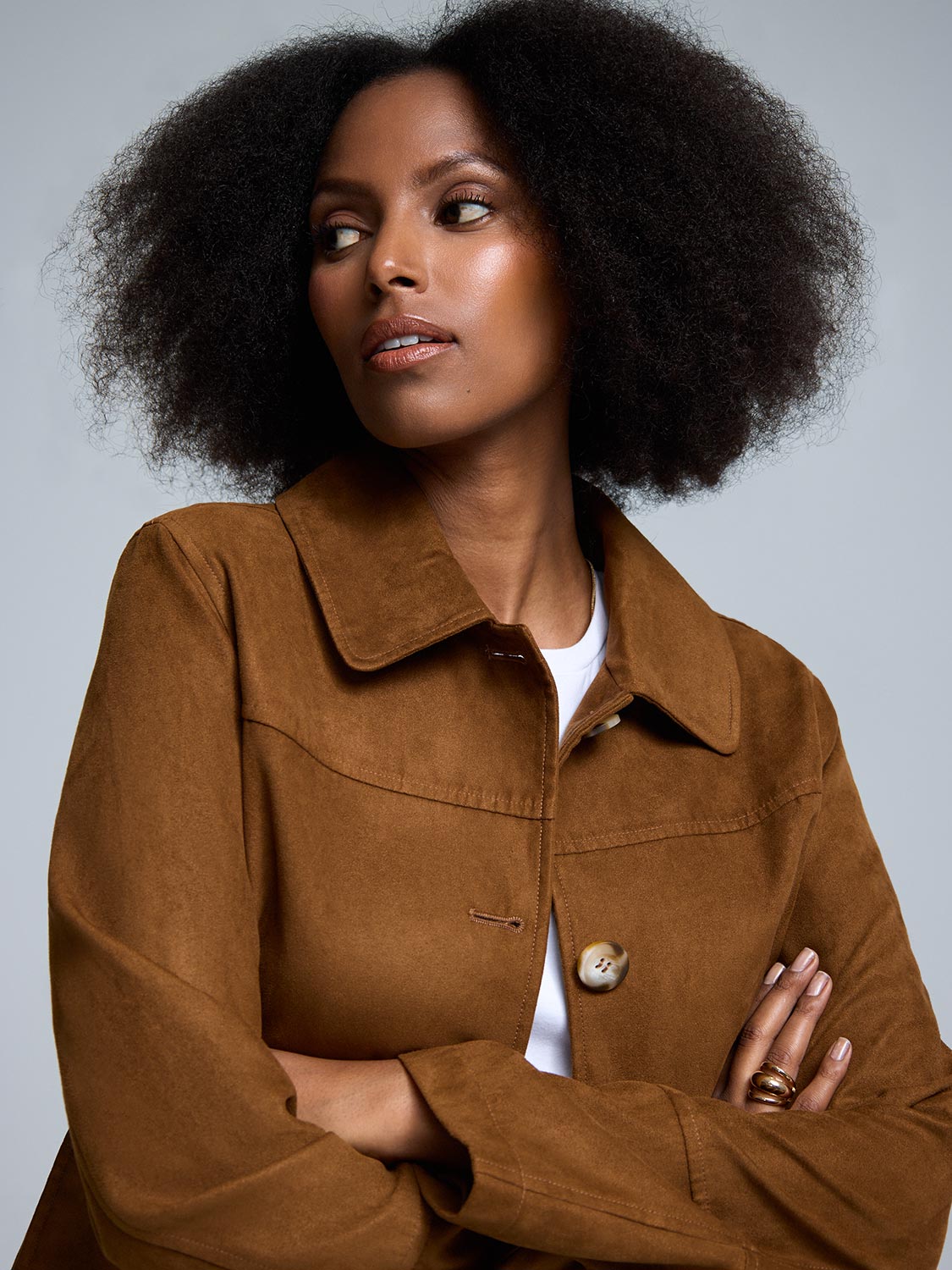 Faux Suede Jacket